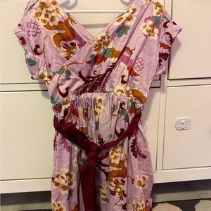 Floral Wrap Dress with Belt